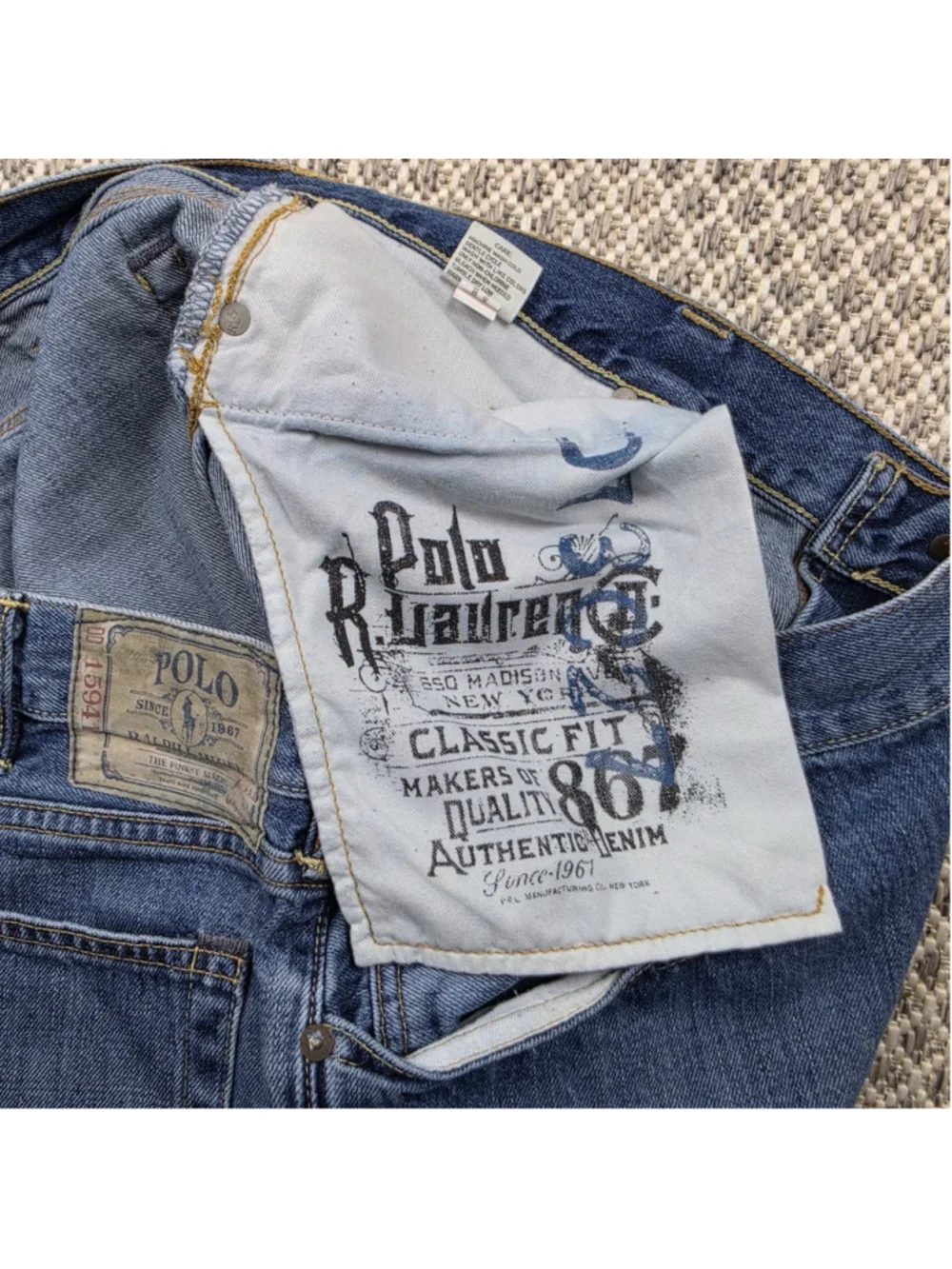 Polo Ralph Lauren Classic Fit 867 Jeans Men’s Size 40x32 Blue Denim Pants
